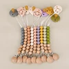 New Design Baby Silicone Pacifier Holder Pacifier Chain Clip Baby Nursing Cavity Toy Silicone Pacifier Baby Accessories 4