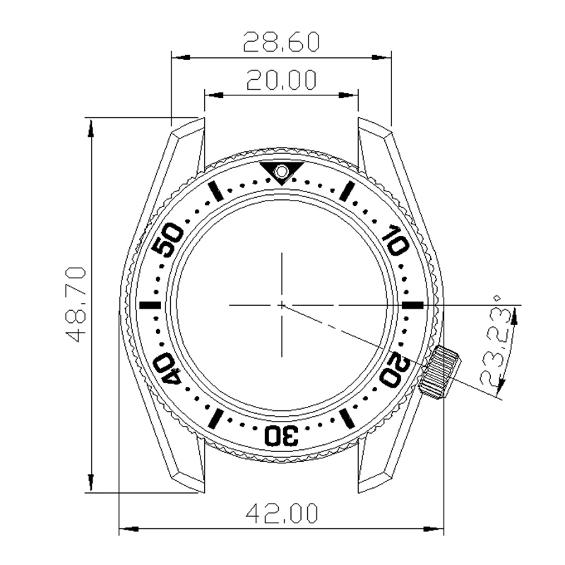 42mm SKX SPB385J1 Mod Uhrengehäuse Zubehör Edelstahl Saphirglas Glastile für Seiko NH34 NH35 NH36 38 Uhrwerk – Detail 13