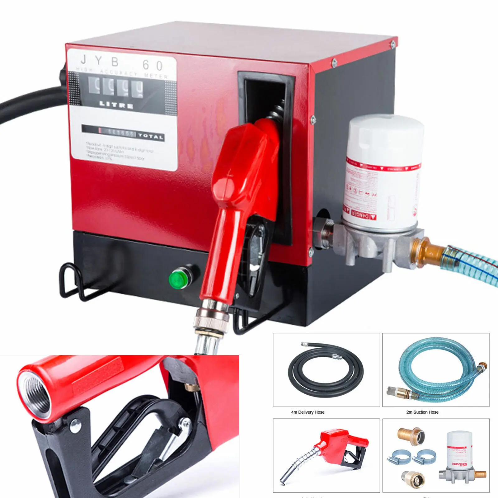 Diesel Pump Fuel Oil Pump Barrel Pump Diesel Fuel Pump Self-priming Gas  Station 230V Cast Iron 550W 60L/min