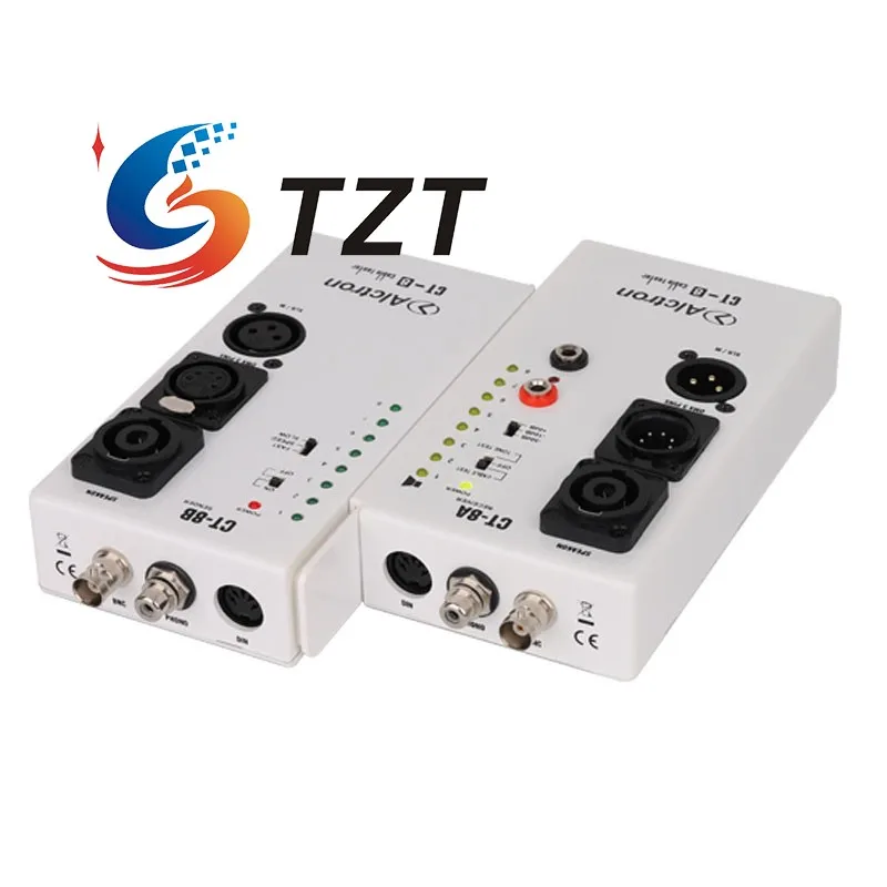 TZT Alctron CT-8 다목적 오디오 케이블 테스터 오디오 케이블 검사기는 10개의 다양한 테스트 포트를 자랑합니다.