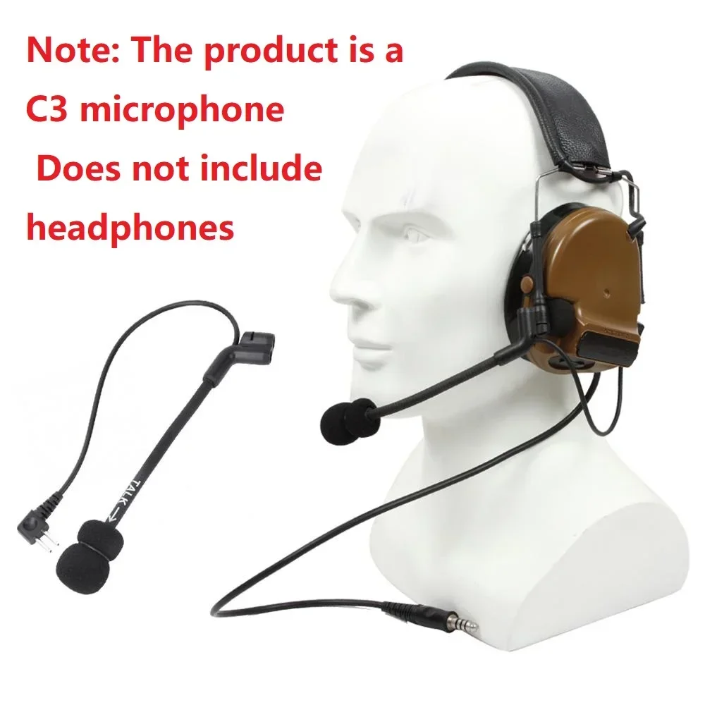 Tactical Microphone Replacement Accessori Tactical COMTA II /COMTA III Headset Militar Airsoft Shooting Hunting Headphones