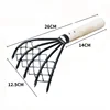 Sturdy Compact Claw Rake with Mesh Net 5-Tine Clamming Claws Long Handled for Shell Clam Digger 15 Inch Hand Rake 3