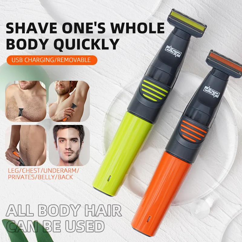 DSP Electric Shaver Razor for Shaving Mens Intimate Haircuts Sensetive Areas Male Depilator Armpit Belly Bikini SafetyDepilation