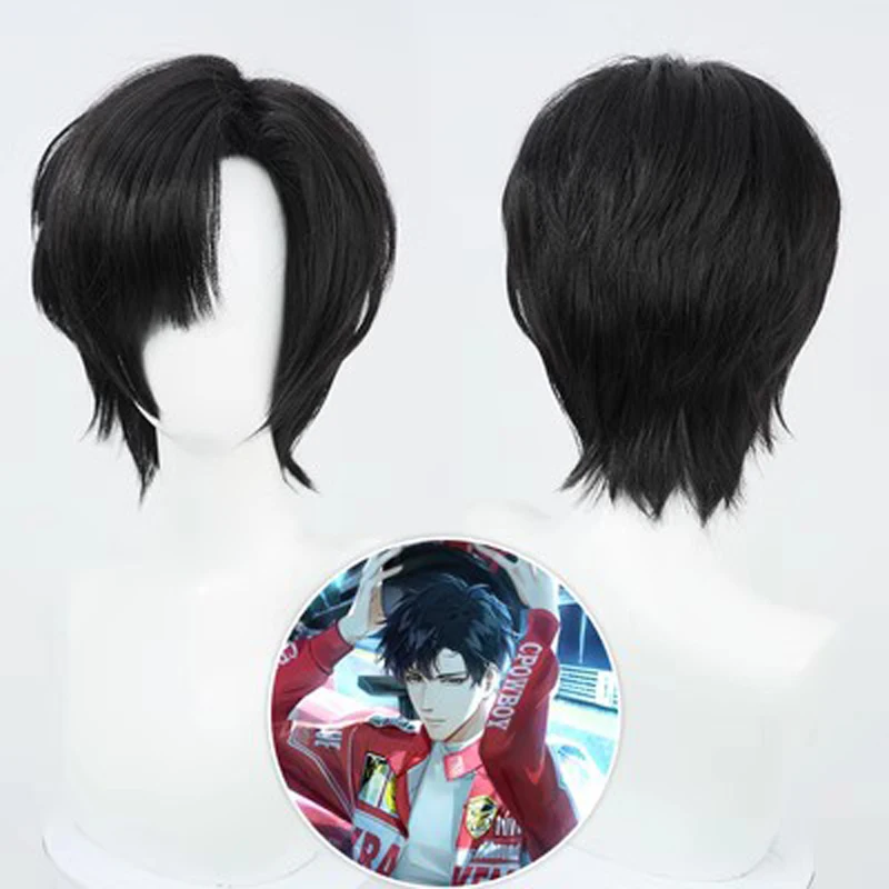 

ccutoo Osborn Wig From Light and Night Men's Short Black Synthetic Cosplay Wig Heat Resistant Halloween Party Fashion Hair Wigs