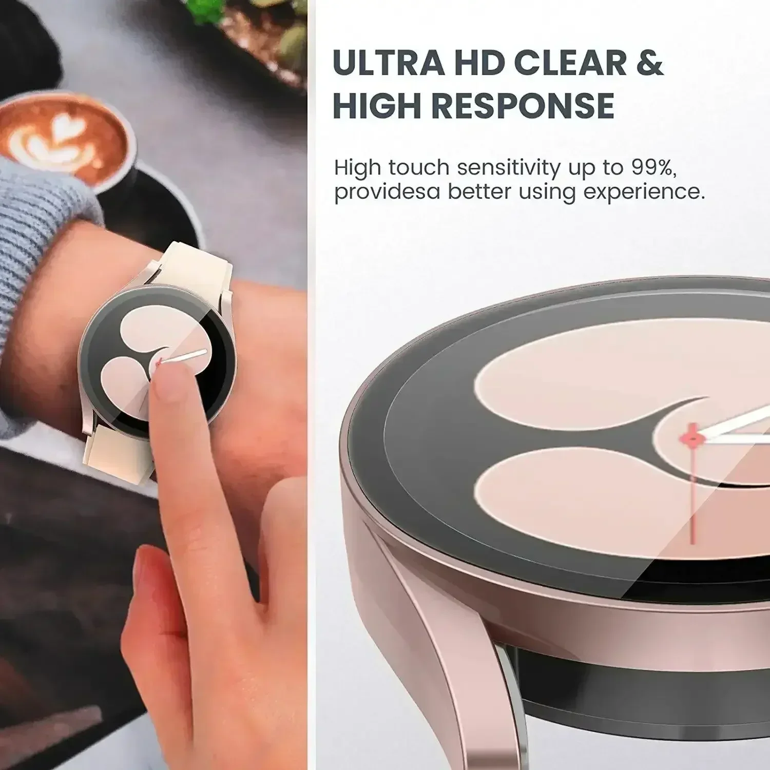 Premium Anti-Fall Bumper Case & Screen Protector for Galaxy Watch - All-PC Protection Kit