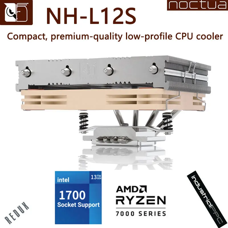 Nocura Nh-L12S 4 Heatpipe Thin Cpu Cooler A12X15 120Mm Pwm Silence Fan Cpu Fan Pc Cooling Per Intel 115X2011 2066 Amd Am4 Am3