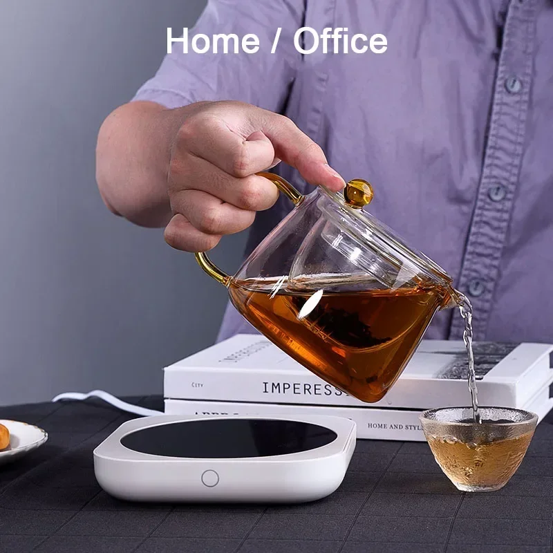 New Coffee Mug Warmer for Milk Tea Teapot Electric Heating Cup Plate High Temperature 80 Degree Celsius for Home Office Desk Use 5