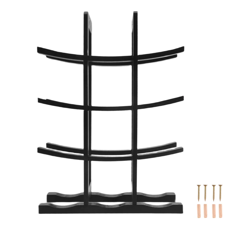 A20F-Wooden Bamboo Wine Rack 12 Bottle Bar Kitchen Dining Storage Liquor Holder Home Decor Countertop Wine Rack Holder
