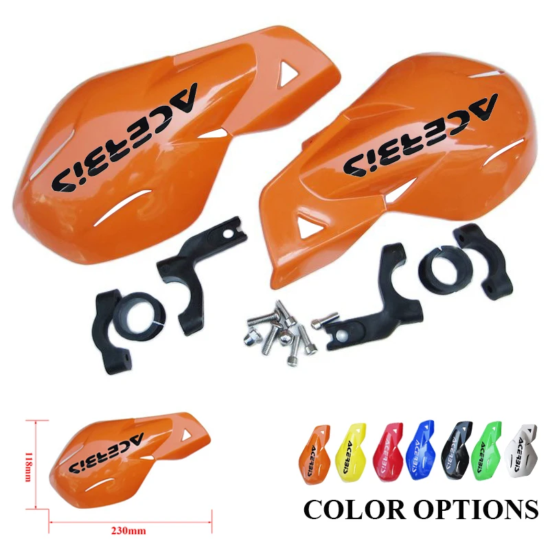 

Fit For most ATVs with specific mounting kit and most motorcycles Motorcycle Handguards 7/8" Handlebar Hand Guards Protector