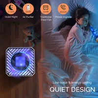 Purificateur d'air portable à ions négatifs, supporter ficateur d'air de bureau avec filtre HEPA pour la maison, la chambre, le bureau, la voiture, les toilettes, l'élimination des odeurs de fumée 5