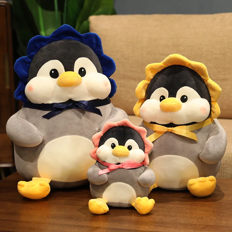 25/40/50cm Cartoon Petal Penguin Plush Toy Cute Stuffed Animals Sunflowers Plushies Doll Kawaii Soft Kids Girls Babys Toys Gifts 50 pcs sunflowers seeds small envelopes cash photo horticulture gifts mailing tiny paper money for garden