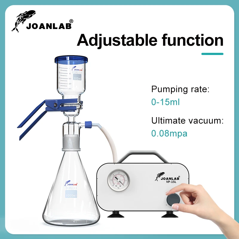 JOANLAB DC 12v Mini Oil-free Diaphragm Vacuum Pump Laboratory Filter Pump Portable Lab Equipment