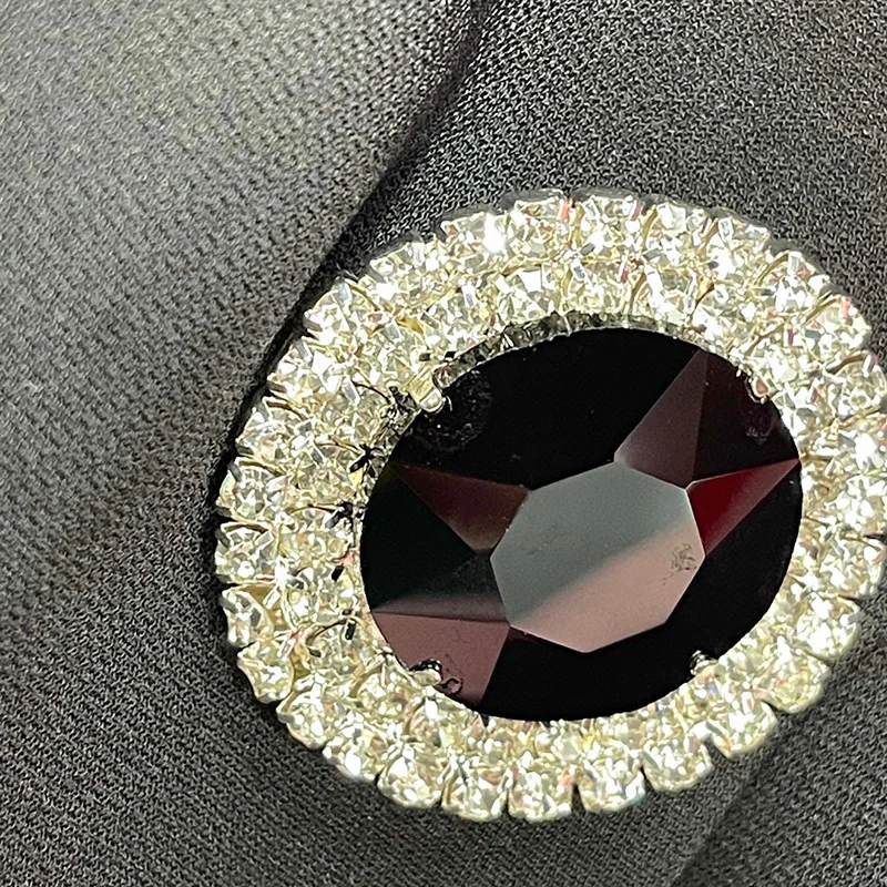 2023 New Fashion Clothing Colorblock Casual Women's Autumn Coat Notched Long Sleeve Patchwork Diamond Slim Female Blazer