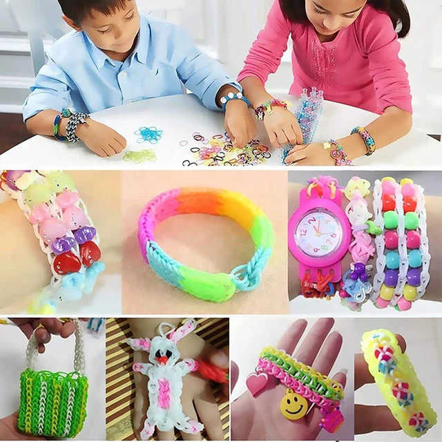 Elastic Rubber Bands DIY Tool Set Colorful Weave Machine Bracelet  Handicraft Kit Girl Gift Kids Toys for Children 7 8 10 Years - AliExpress