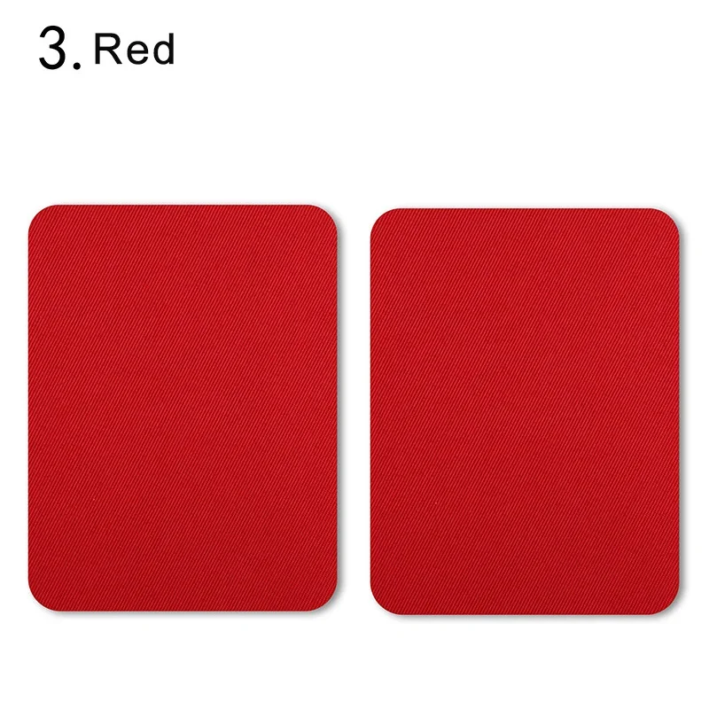 Set of 4 Multi-Colored Iron-On Fabric Patches for Clothing Repair and Decoration