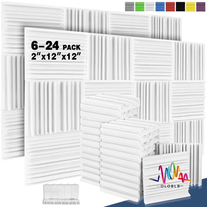 Pannelli A Parete Insonorizzati In Schiuma Acustica 6/12/24 Pezzi Materiale Fonoassorbente In Schiuma Insonorizzata Studio Room Fonoassorbente A Banda