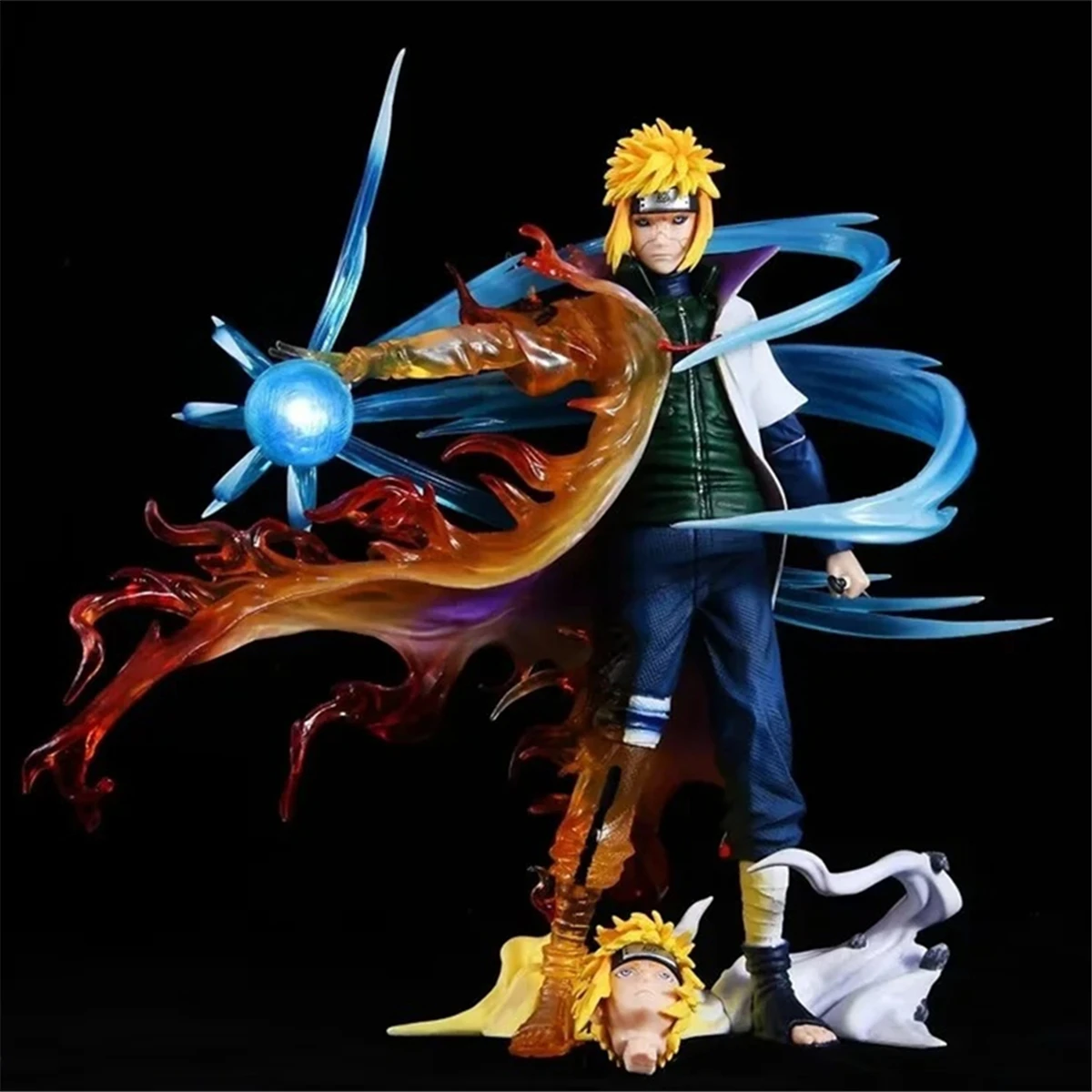 Anime Naruto Shippuden Namikaze Minato Rasengan 2 Heads PVC Action