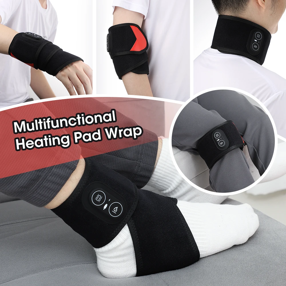 US Local local Warehouse Wireless Vibration Heating Wrap Versatile Heating Pad Wrap for Knee, Elbow, Wrist, Ankle, Body