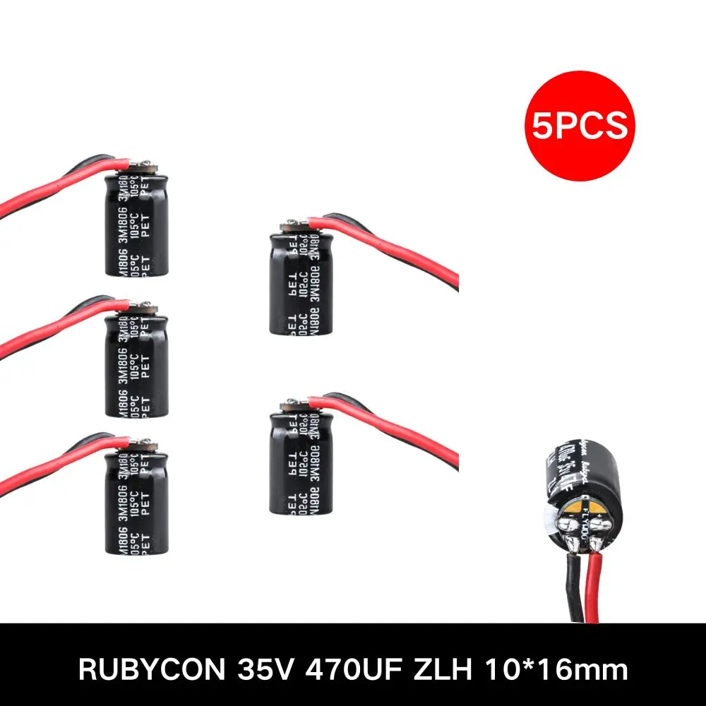 Lot 5 Condensateurs Électrolytiques 35V 470µF pour RC