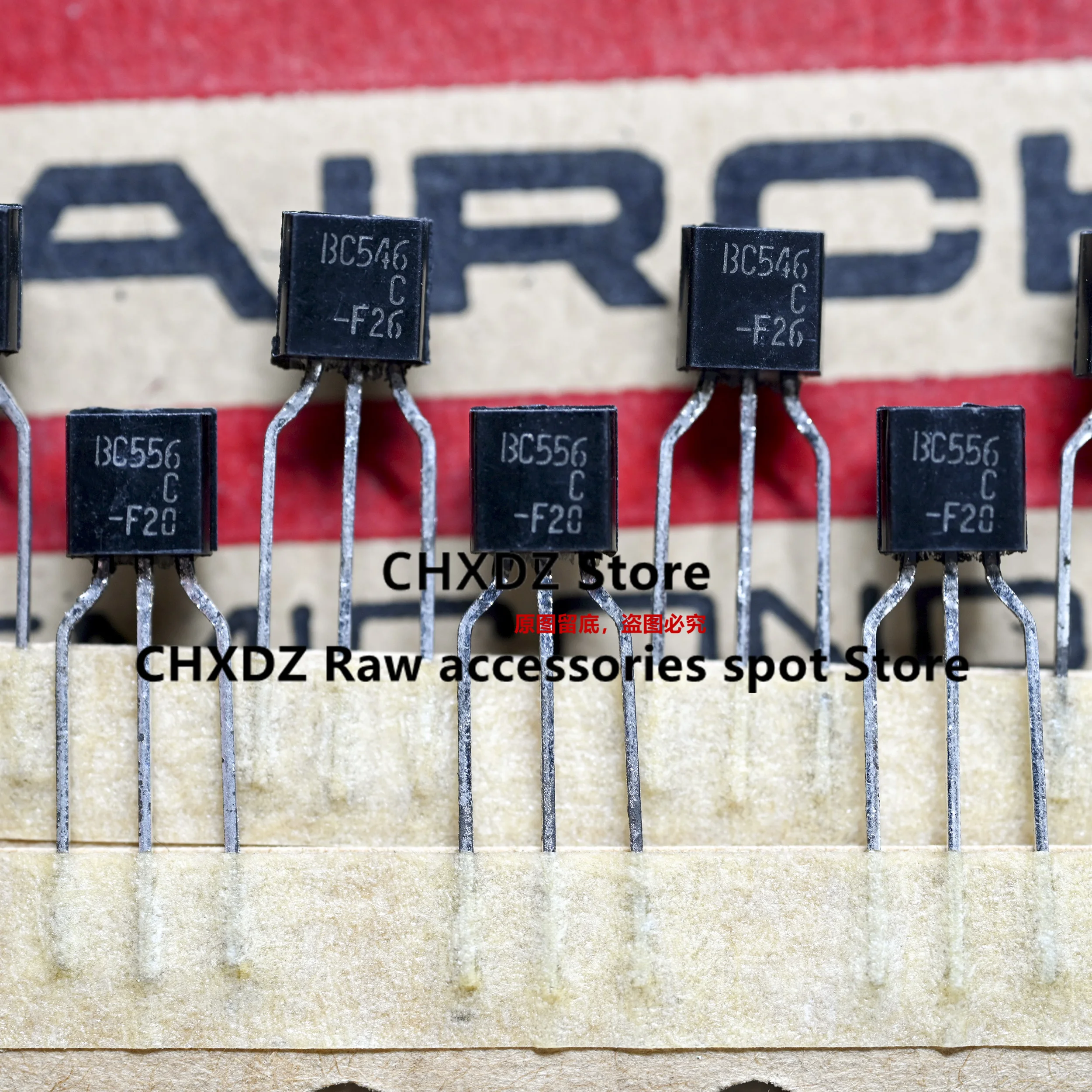 CHXDZ 1 pair New original imported F BC546C BC556C BC546 BC556 C TO-92 Non magnetic copper feet Own inventory