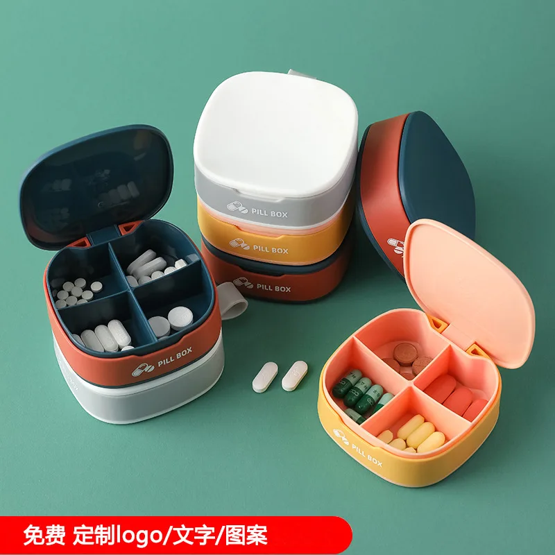 약상자 휴대용 서브 포장 소형 미니 약품 상자, 7 일 작은 상자 서브 포장 알약 상자 보관 용기