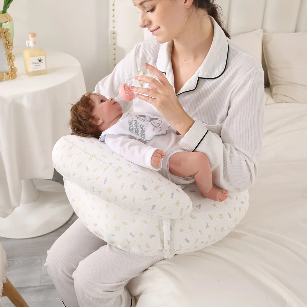 2-in-1 Multifunctional Nursing Pillow with Air Layer Baby Protection-Postpartum Feeding Support Cushion
