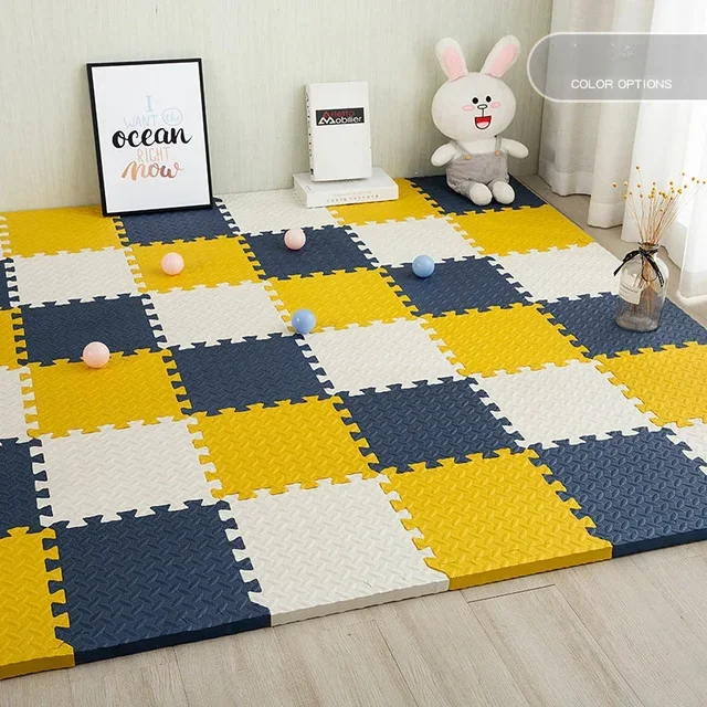 Baby Game Puzzle Mat EVA Foam Soft Non-slip Sports Fitness Mat Interlocking Sports Floor Tiles Children's Room Activity Carpet 5