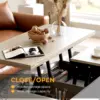 3 in 1 Lift Top Coffee Table, Coffee Table Converts to Dining Table, Lift Top Dining Table Work Desk with Storage 4