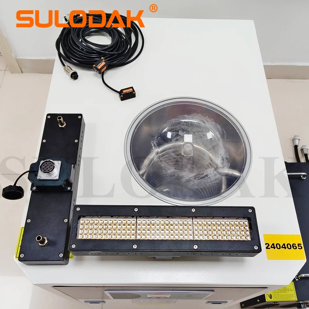 2LED 240*40mm UV LED Curing Lamp 395nm ink with Water Chiller for UV Printer Silk Screen Printing for Metal/Plastic/PP Bottles