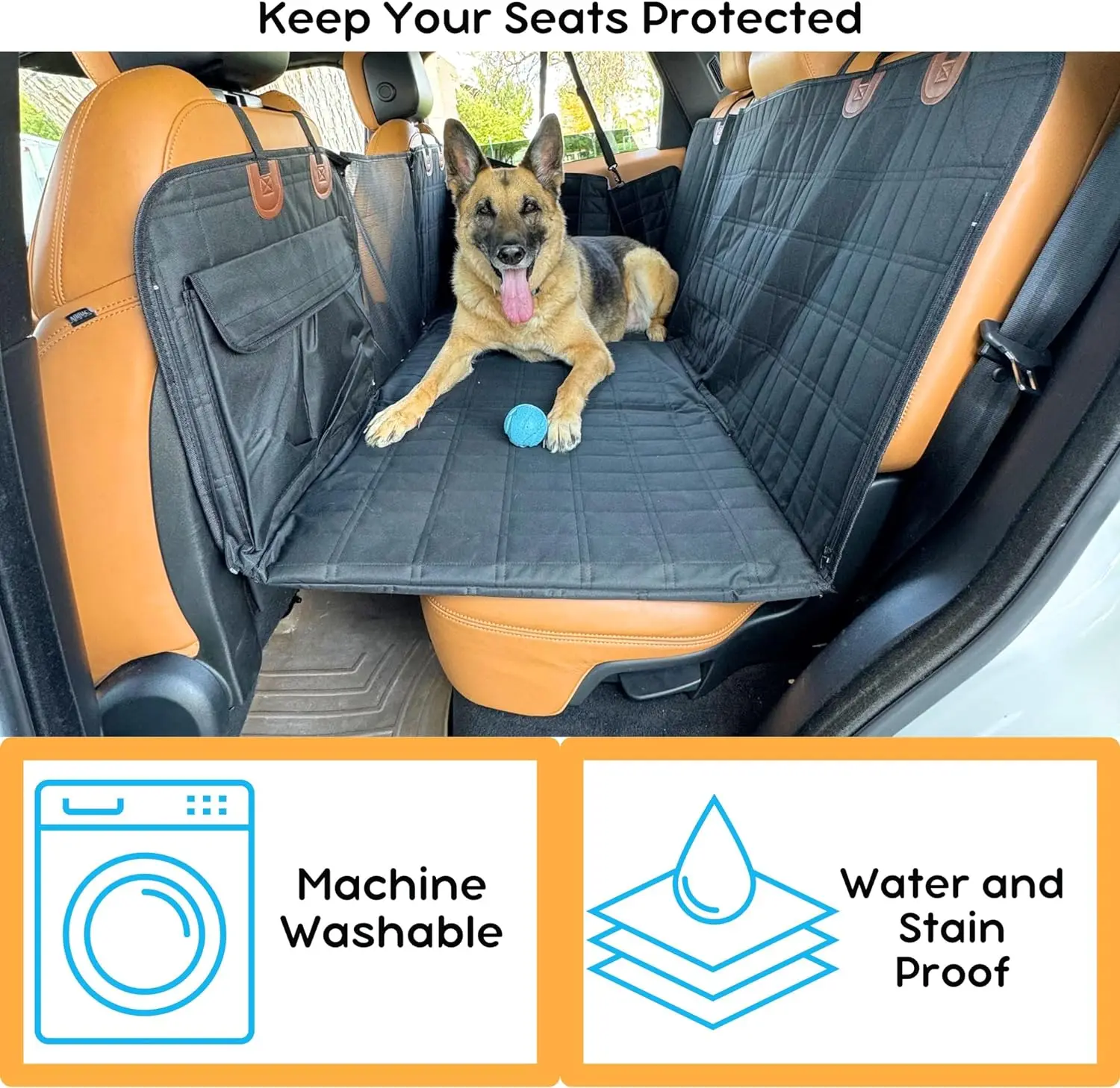 Dog Barrier Backseat Dog Bridge Car Seat Extender Dog Backseat
