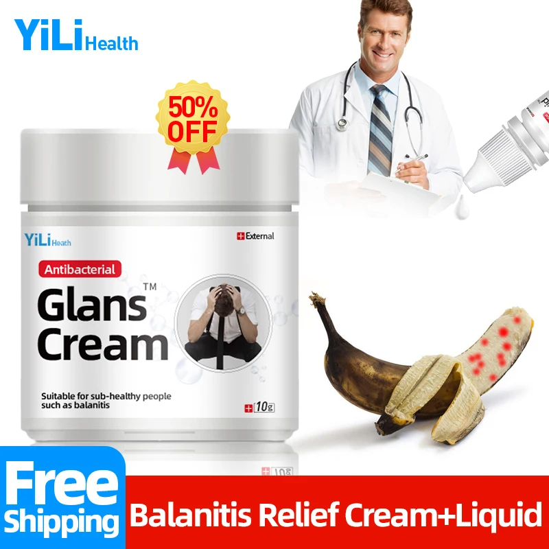 

Balanitis Treatment Ointment Medical Glans Cream for Penile Bacterial Infection Itching Red White Dot Scrotum Damp Medicine