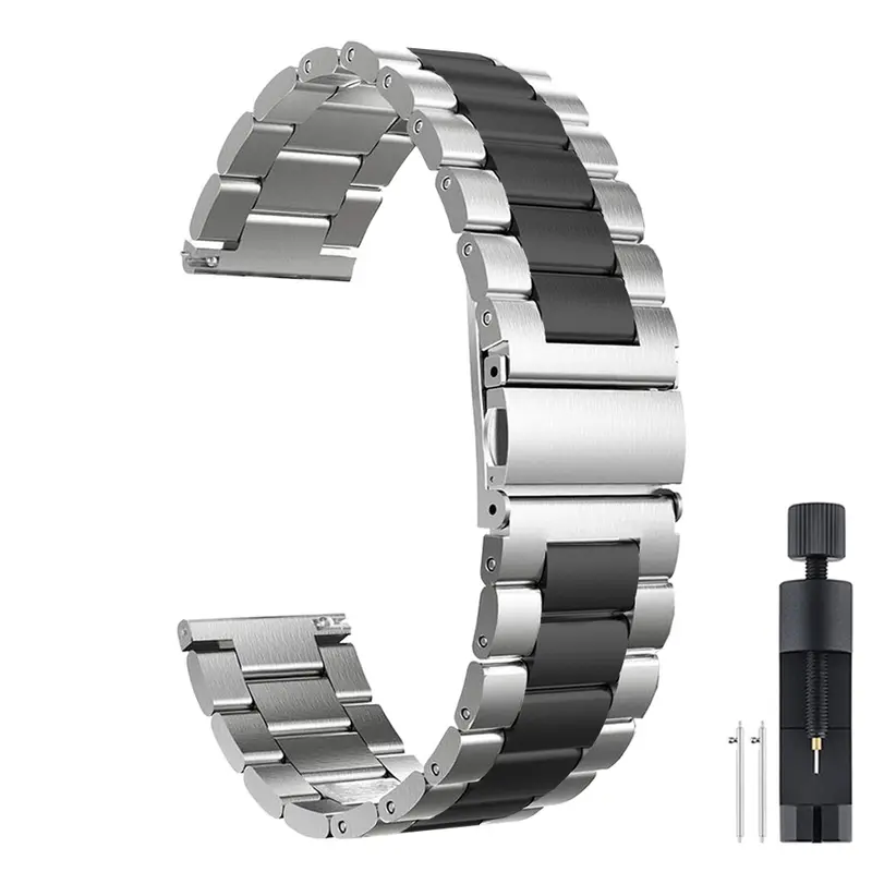 18mm 22mm 20mm Watch Band For Samsung Galaxy Watch 7/6/5/4/3 S3 Active2 Huawei Watch GT 6 Pro GT5 GT4 GT3 2 Stainless Steel Band - Image 22