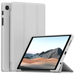 Magnetic Flip Smart Cover Soft Silicone Case for A7 Lite 8.7 T220 (Light Gray)