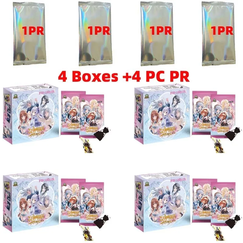 

Wholesale 4 boxes Goddess Story NS-9 Cards Goddess Alliance +4pc PR Packs Girl Party Swimsuit Bikini Feast Booster Box Kid Toys