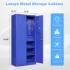 Metal Garage Tool Storage Cabinets with Pegboard 71" Heavy Duty Steel Cabinet with Drawer and Adjustable Shelves Lockable 3