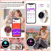 Women diamond Smart Watch ECG Women Health tracking Watch Full Touch Screen BT Call Custom dial Smartwatch For Huawei Xiaomi IOS 2