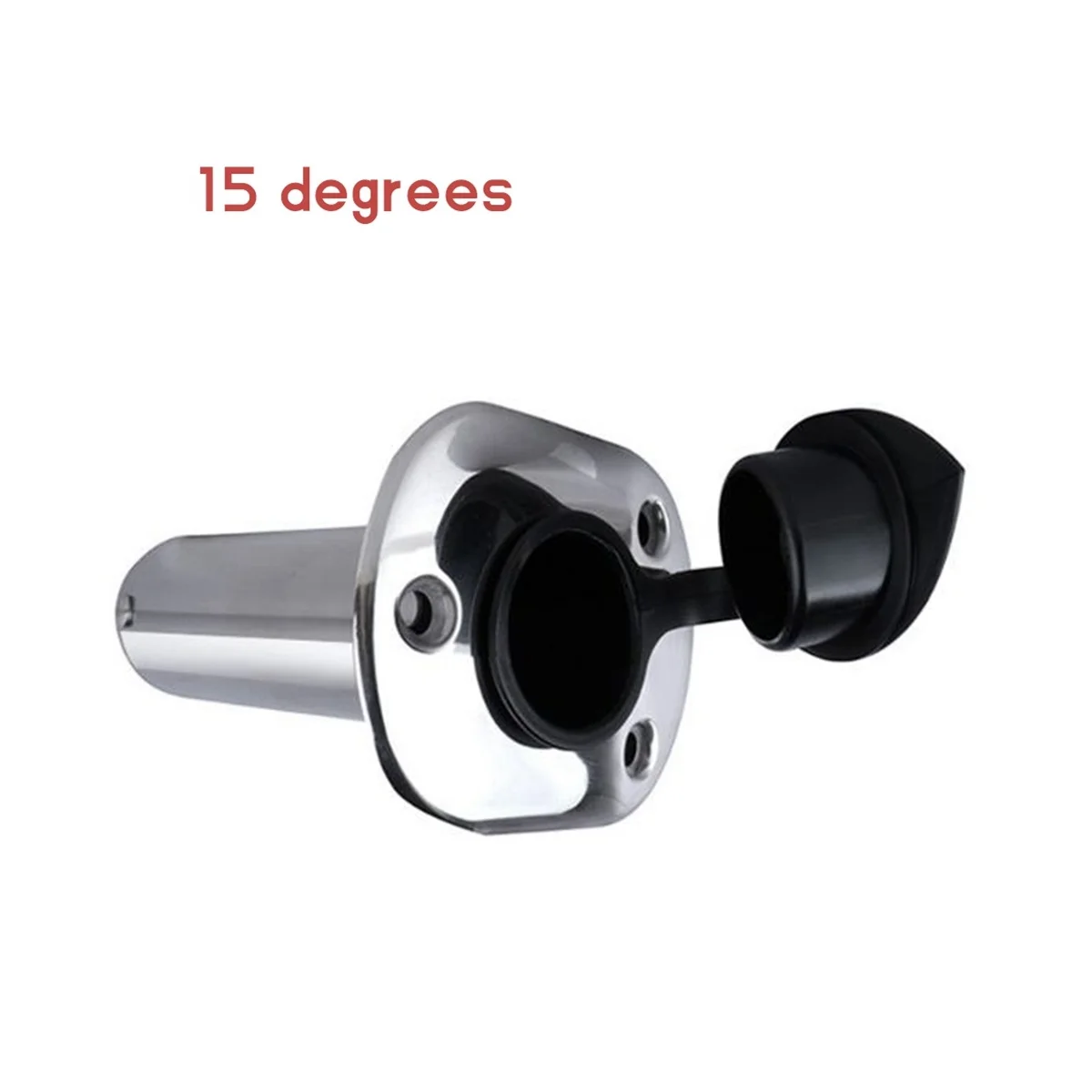 15 Degree Fishing Pole Stand Stainless Steel Embedded Mount Fishing Rod  Holder for Boat Accessories Marine