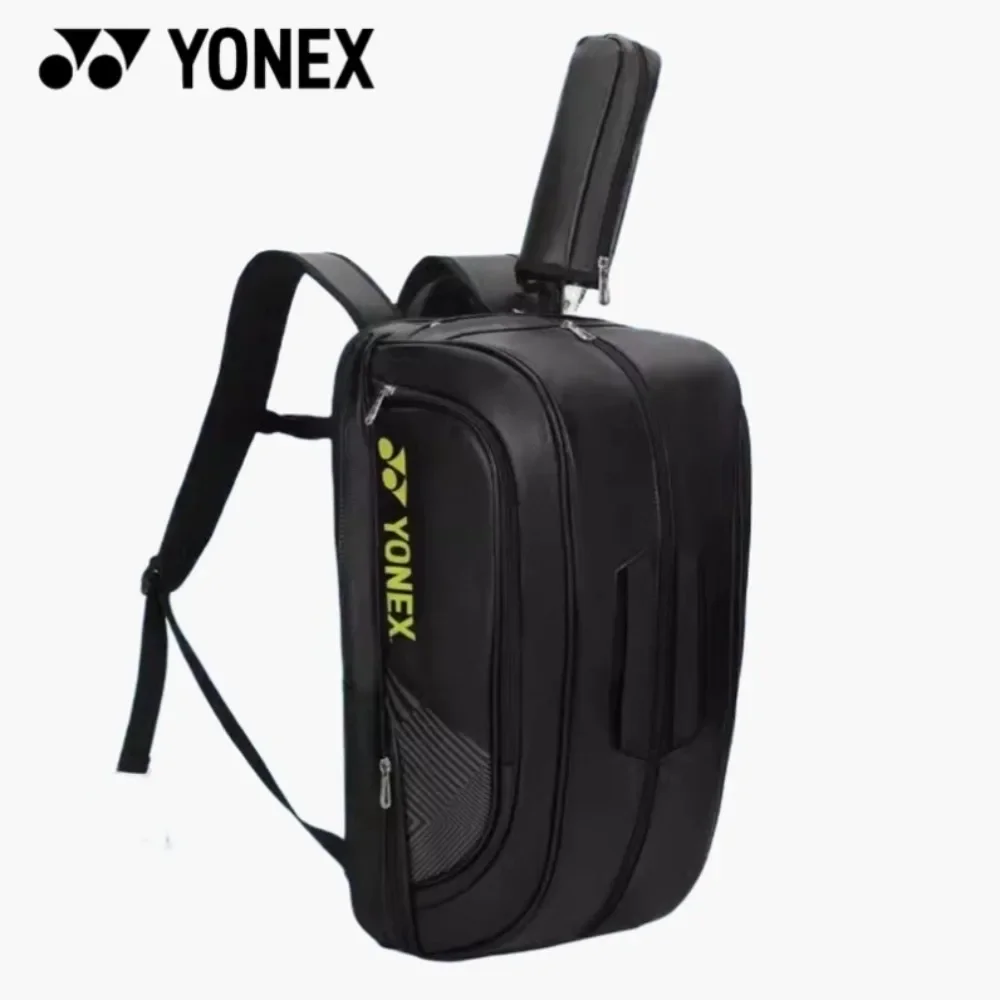 YONEX High Quality Badminton Racket Sports Backpack Leather Tennis Shoulder Bag 4-6 Pieces Racket Backpack Multifunctional Fit 3
