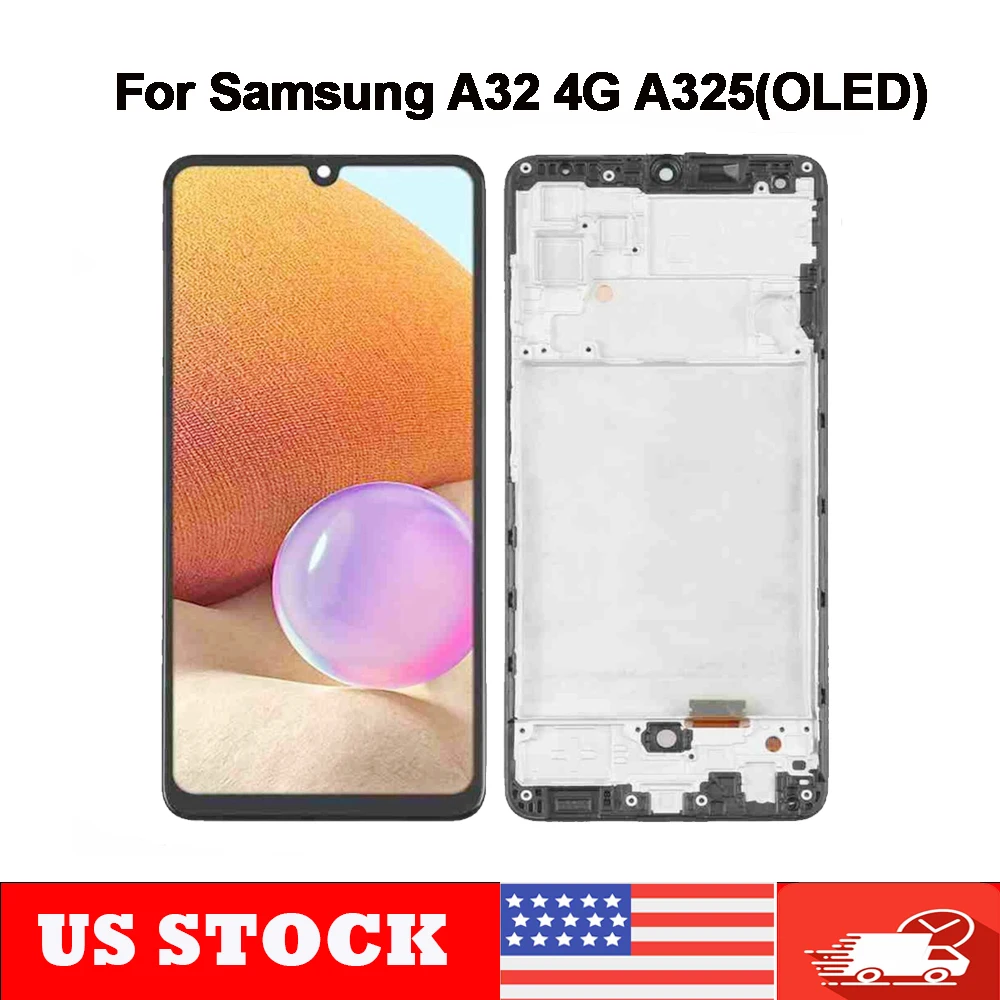 6.4'' OLED For Samsung Galaxy A32 4G LCD Display Touch Screen Digitizer With Frame For Samsung A325 A325F SM-A325F/DS LCD