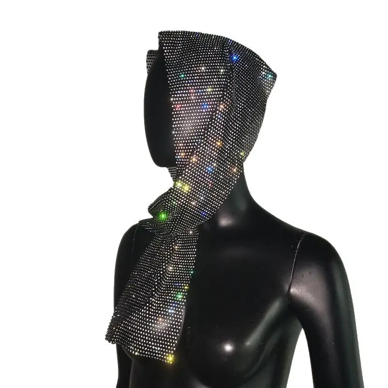 Fascia Per Capelli In Rete Di Strass, Foulard Per Capelli Con Strass Foulard Larghi E Scintillanti Foulard Per Capelli Da Discoteca Con Cristal~p125369115