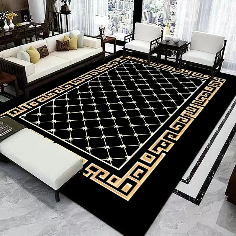 Floor Mat Nordic Light Luxury Living Room Rugs Modern Simplicity Style Bedroom Geometry Carpet Decor Non-slip Floor Mats Big Size Decorate