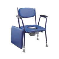 Disable Portaable Folding Bedside Handicapped Adult Toilet Potty Portable Commode Chair Elevated Seat 2