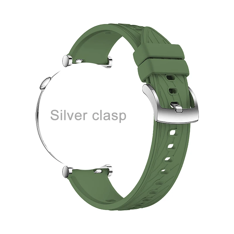 18mm Gold Classic Buckle Silicone Watchstrap Bracelet