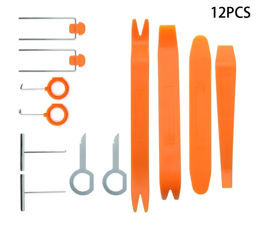 12 PCS Car Hand Tools Car Removal Kit DVD Stereo Conversion Kit Interior Plastic Trim Dashboard Removal Tool Repair Tool 4