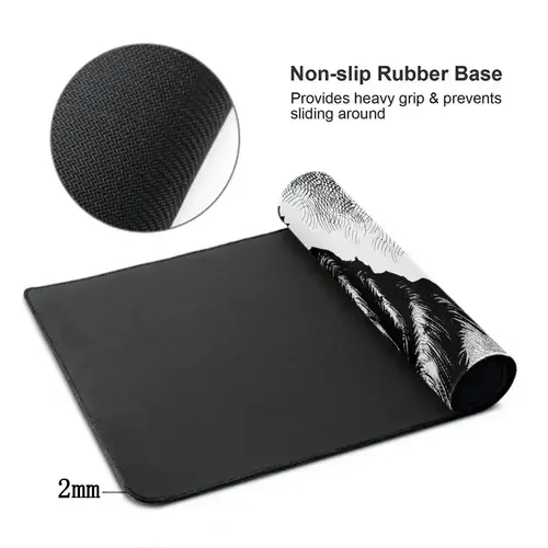 Black White Anime Mouse Pad Guts sword in berserk Gamer Mouse Mat Computer gaming Accessories Keyboard Laptop mouse Desk pad - Image 4