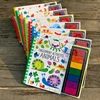 Fingerprinting Books With Rubber Stamps Ink Pad Activities Doodling Book Animal Garden DIY Craft Toy 1