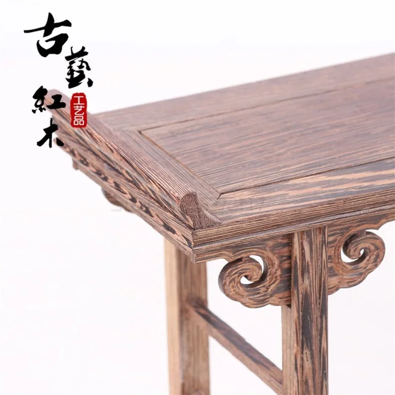 Affordable Redwood Low Tea Table Small Wooden Carving Decoration Base Versatile Vase Buddha Kistler Display Rack for Tea Coffee