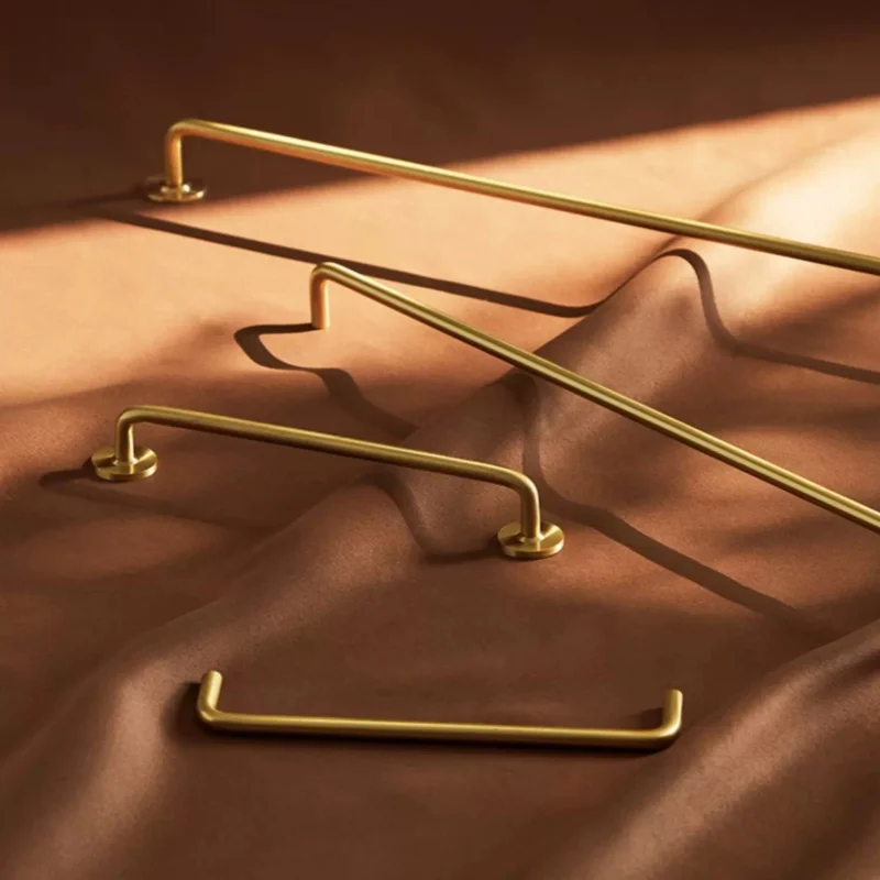 มือจับตู้ครัวทองเหลืองแท่งยาว มือจับลิ้นชักทันสมัย มือจับตู้เสื้อผ้า มือจับประตูสไตล์นอร์ดิก มือจับประตูเฟอร์นิเจอร์ 1