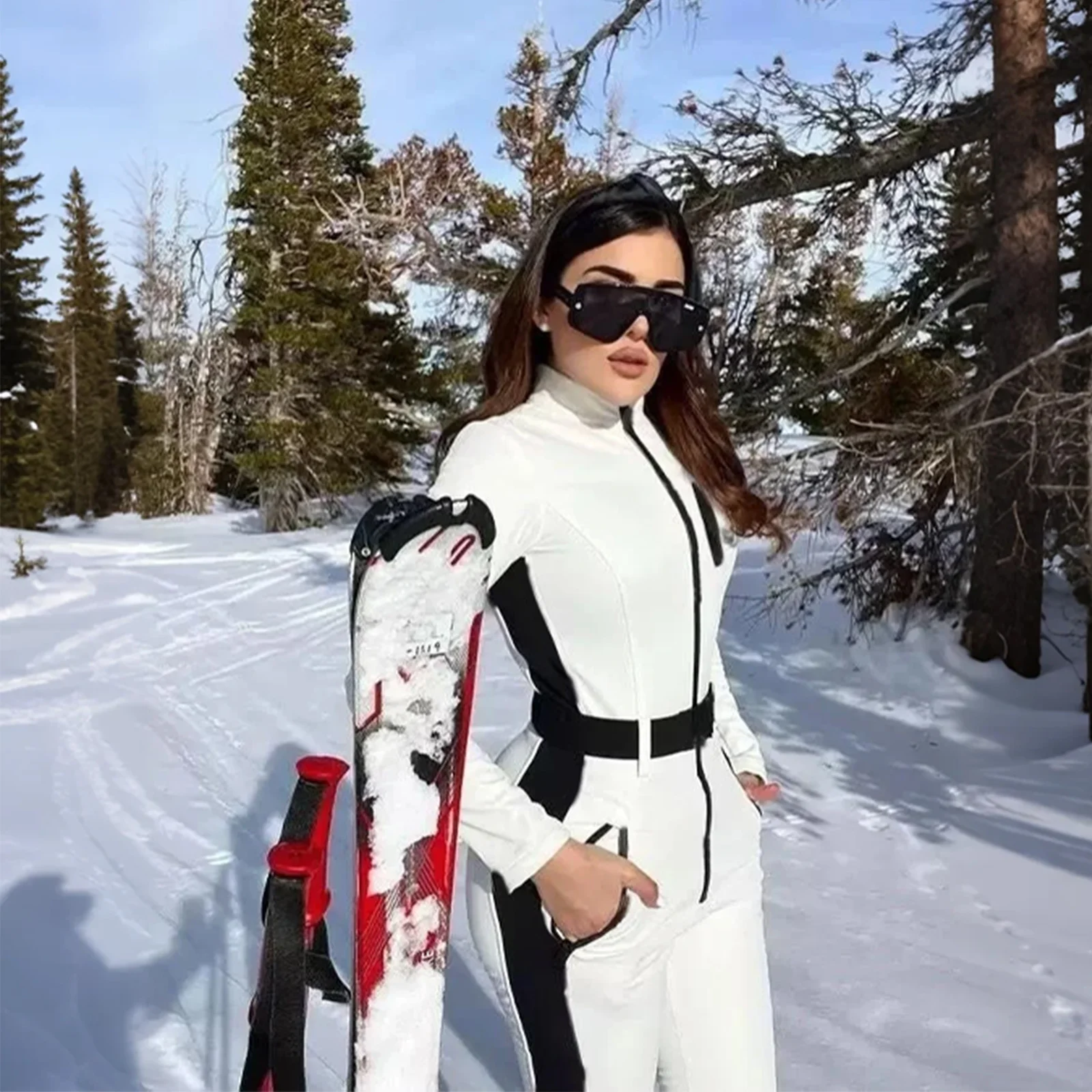 Ski Wear Winter One-piece Jumpsuit for Women