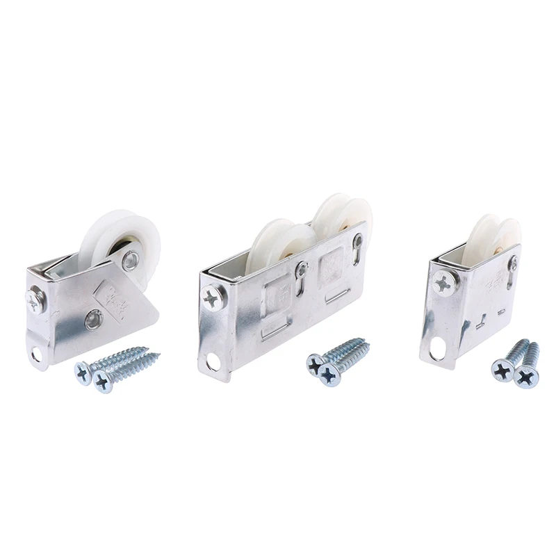 1Set 828 Type Aluminum Alloy Window Pulley Sliding Door Roller Runner Wheel Track Pulley Copper Wheel W/Screw